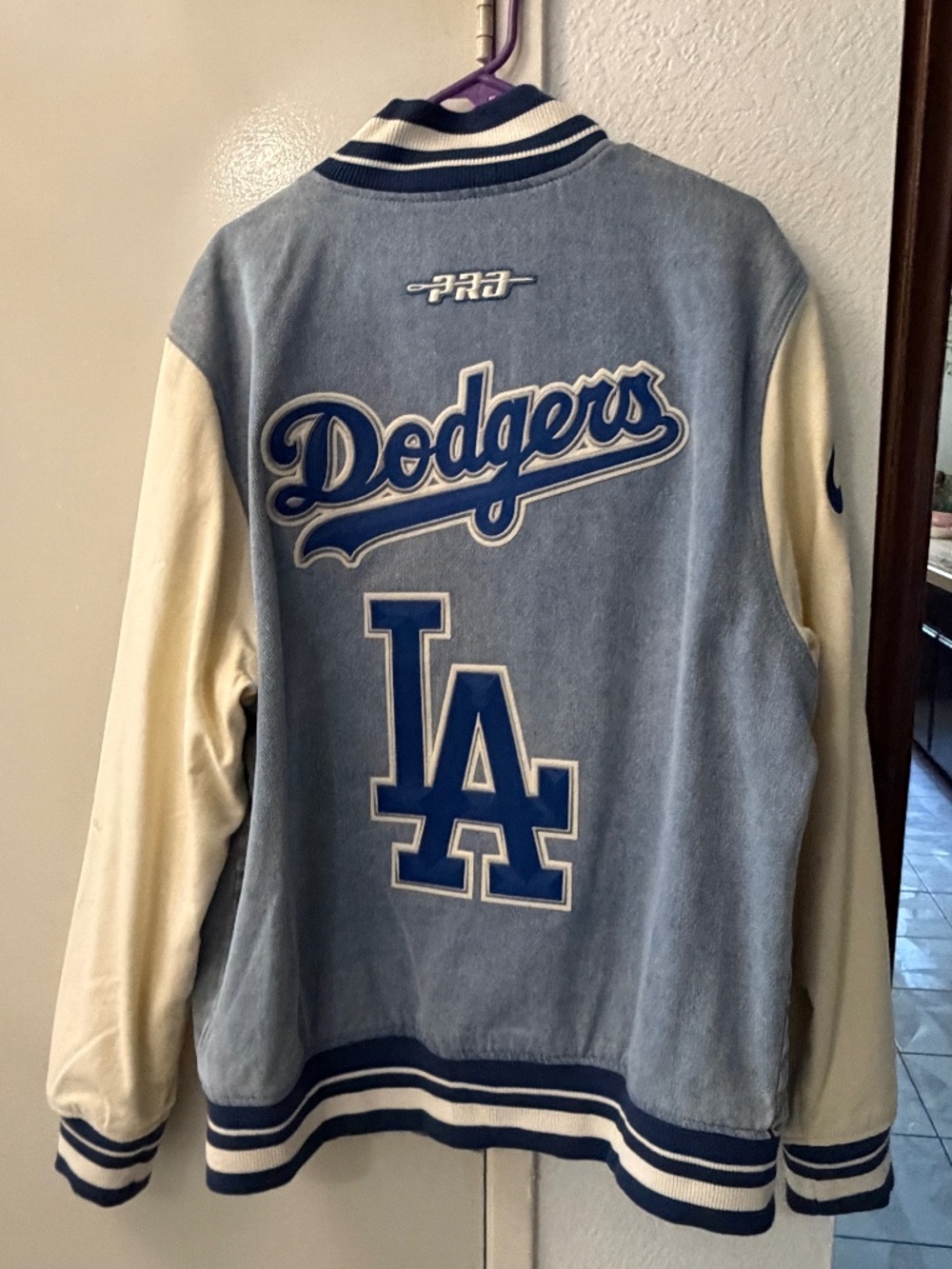 LA Dodgers Varsity Jean Jacket - XL NWT